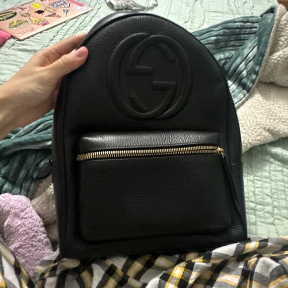 Gucci Soho Chain Black Backpack - Picture 1 of 3